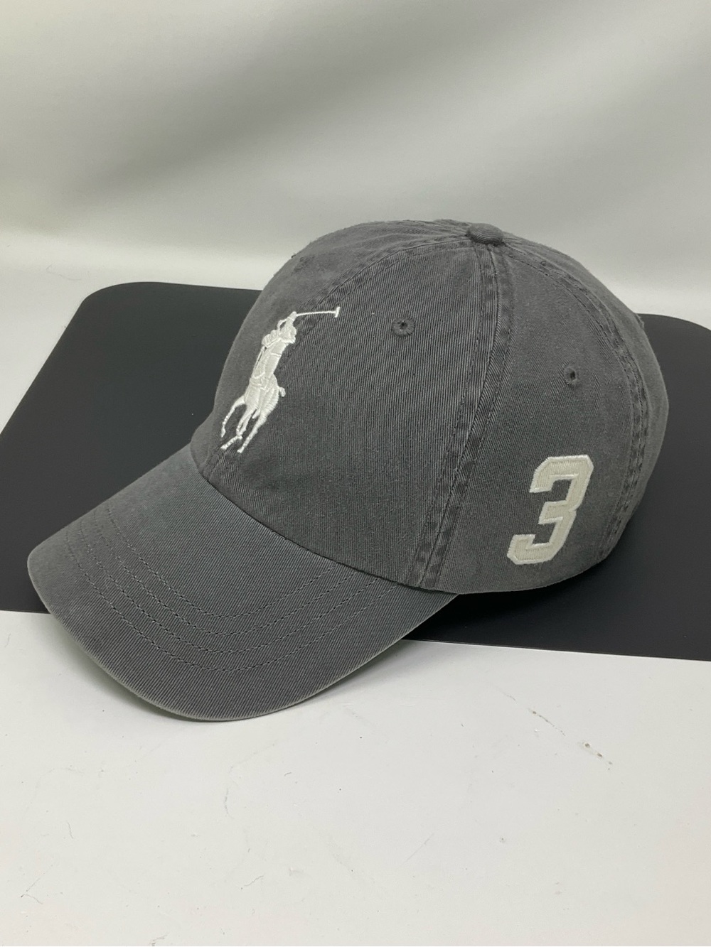 Polo Ralph Lauren Big Pony Hat with 3 on side and adjustable strap.